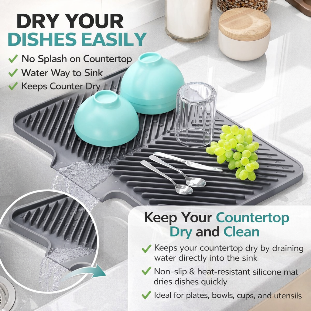 Silicon dish driying mat✨