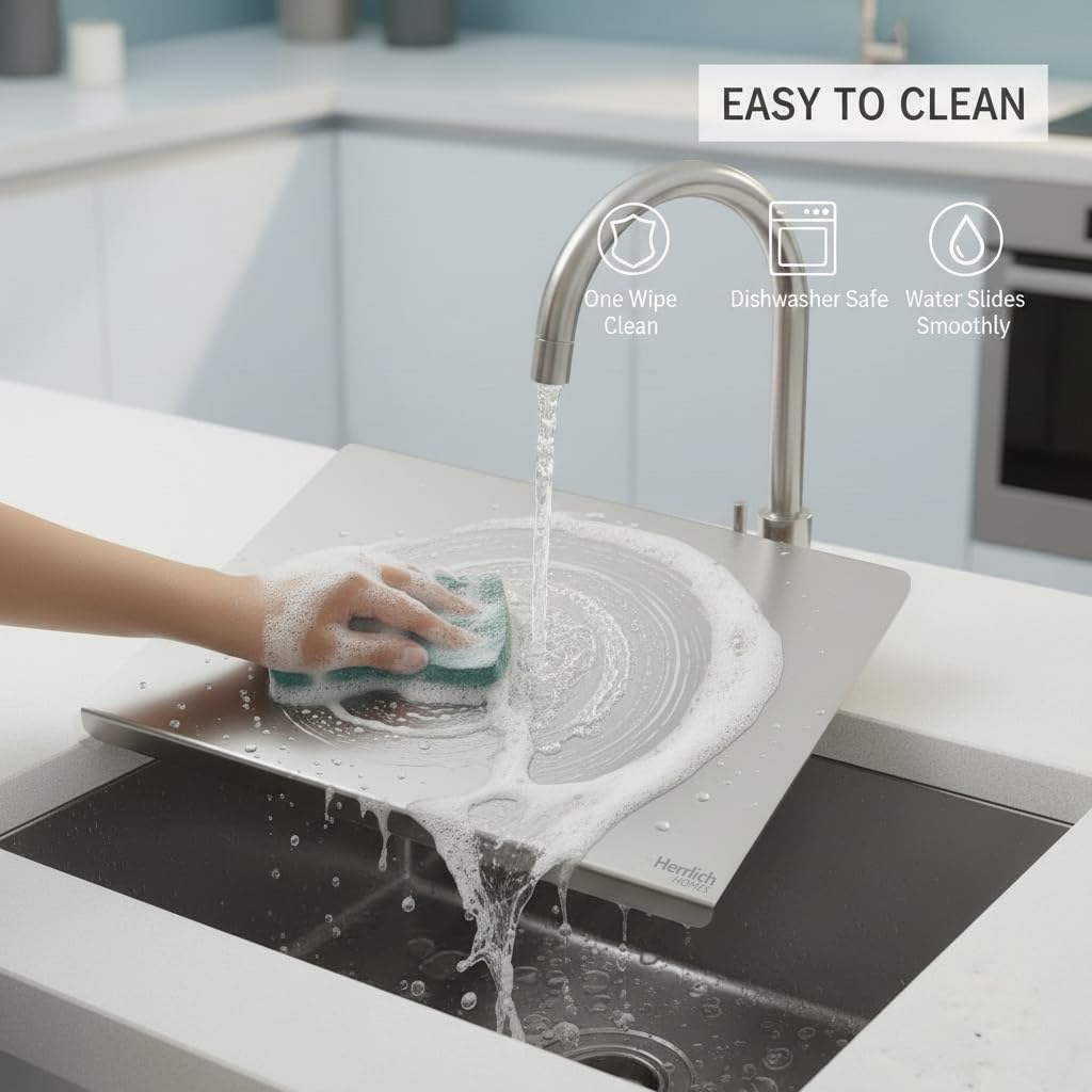 stainless steel chopping board with curve edge